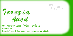 terezia aved business card